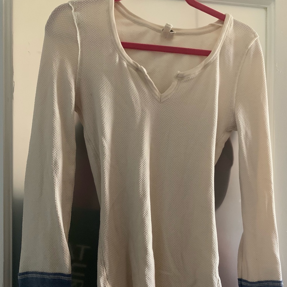 Long sleeve embellished cuff free people top